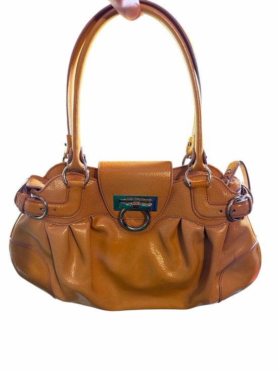 Salvatore Ferragamo Handbags - Salvatore Ferragamo Marisa Gancini Tan Leather Shoulder Bag